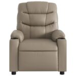 Fauteuil de massage inclinable électrique cappuccino similicuir – Image 6