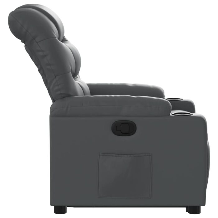 Fauteuil inclinable Gris Similicuir – Image 7