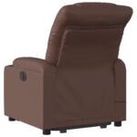 Fauteuil inclinable de massage Marron Similicuir – Image 2