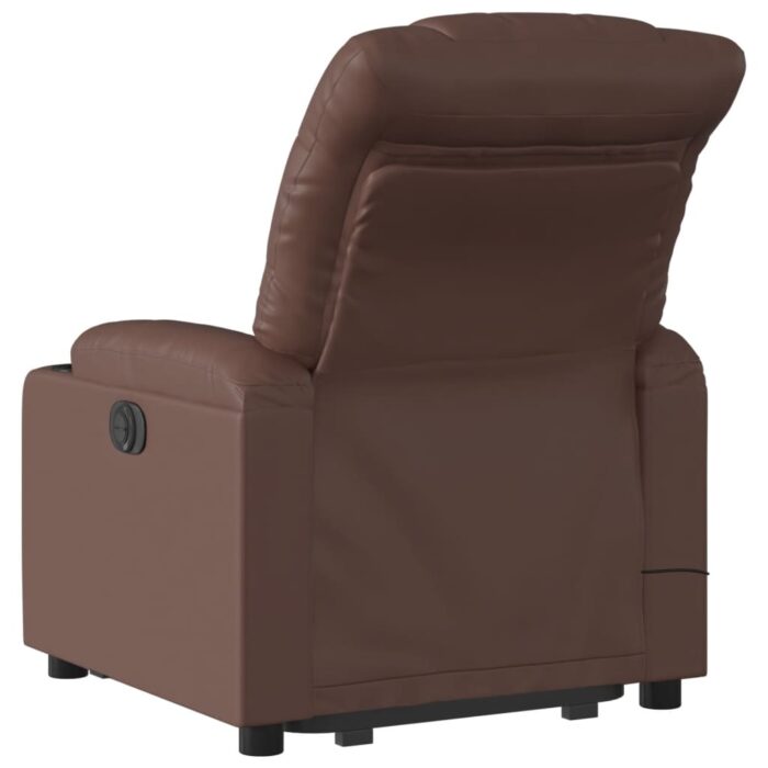 Fauteuil inclinable de massage Marron Similicuir – Image 2