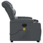 Fauteuil inclinable de massage Gris Similicuir – Image 7