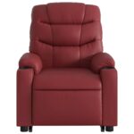 Fauteuil inclinable de massage Rouge bordeaux Similicuir – Image 6