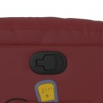 Fauteuil inclinable de massage Rouge bordeaux Similicuir – Image 9