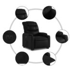 Fauteuil inclinable électrique noir similicuir – Image 5