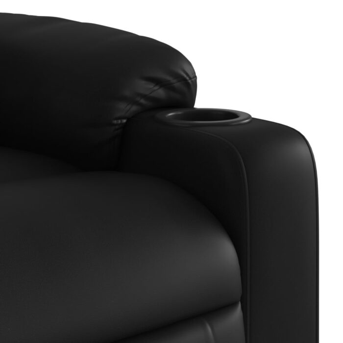 Fauteuil inclinable électrique noir similicuir – Image 9