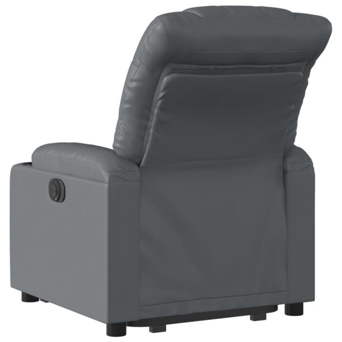 Fauteuil inclinable électrique gris similicuir – Image 2
