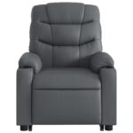 Fauteuil inclinable électrique gris similicuir – Image 6