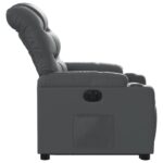 Fauteuil inclinable électrique gris similicuir – Image 7