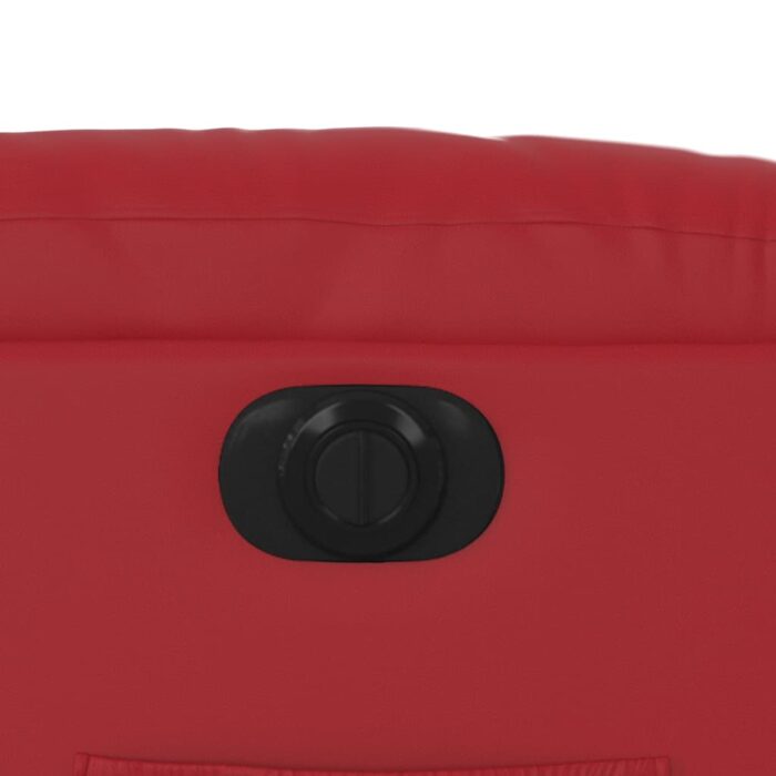 Fauteuil inclinable électrique rouge similicuir – Image 10