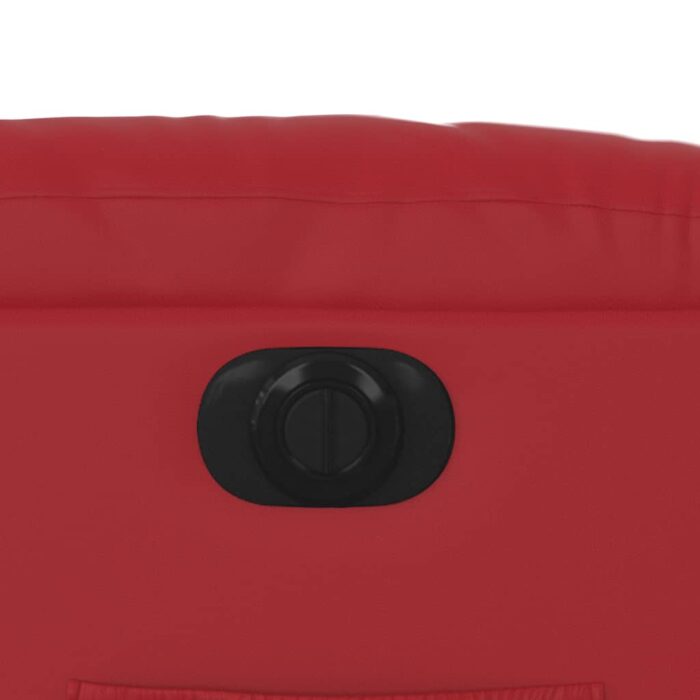 Fauteuil inclinable électrique rouge similicuir – Image 11