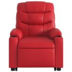 Fauteuil inclinable électrique rouge similicuir – Image 6