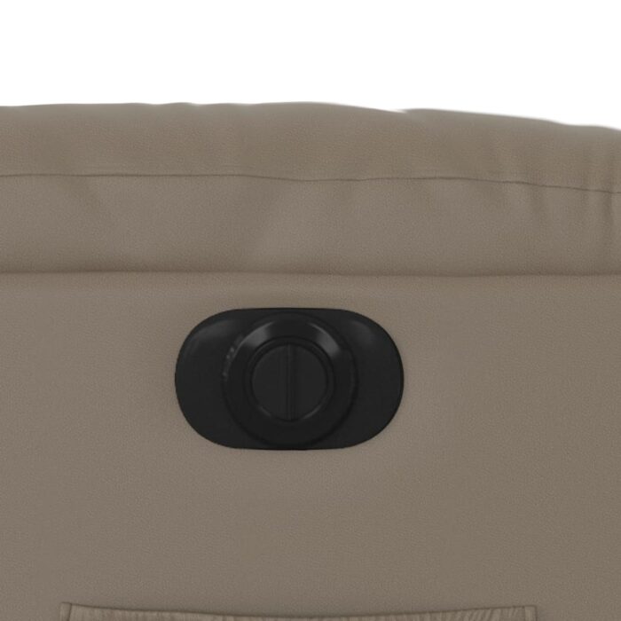 Fauteuil inclinable électrique cappuccino similicuir – Image 10