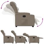 Fauteuil inclinable électrique cappuccino similicuir – Image 4
