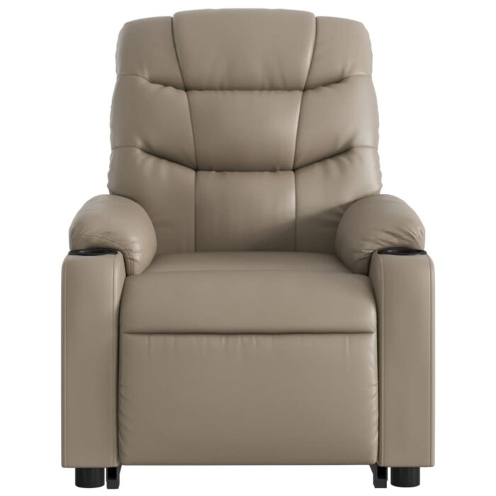 Fauteuil inclinable électrique cappuccino similicuir – Image 6