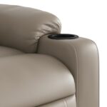Fauteuil inclinable électrique cappuccino similicuir – Image 9