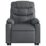 Fauteuil inclinable de massage électrique gris similicuir – Image 6