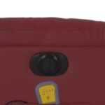 Fauteuil inclinable de massage électrique rouge bordeaux – Image 10