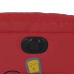 Fauteuil inclinable de massage électrique rouge similicuir – Image 10