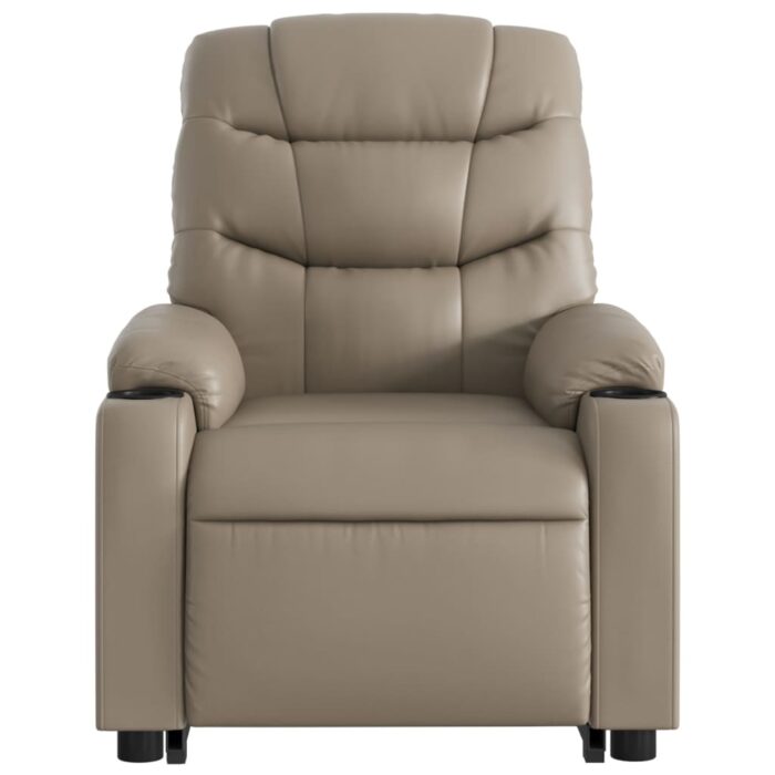 Fauteuil inclinable de massage électrique cappuccino similicuir – Image 6