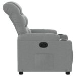 Fauteuil inclinable électrique Gris clair Tissu – Image 7