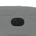 Fauteuil inclinable électrique Gris clair Tissu – Image 9