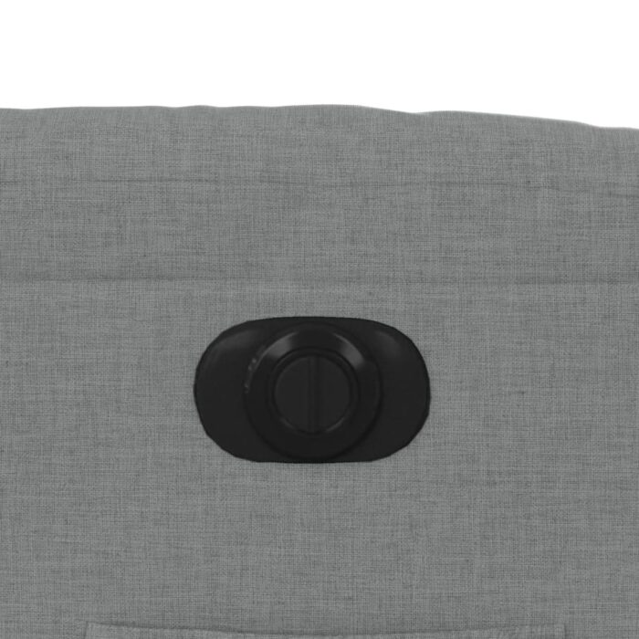 Fauteuil inclinable électrique Gris clair Tissu – Image 9