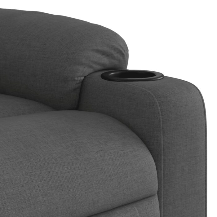 Fauteuil inclinable électrique Gris foncé Tissu – Image 8