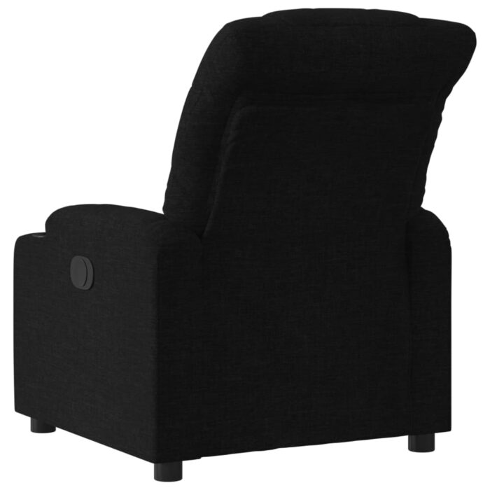 Fauteuil inclinable électrique Noir Tissu – Image 2