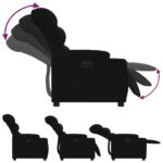 Fauteuil inclinable électrique Noir Tissu – Image 4