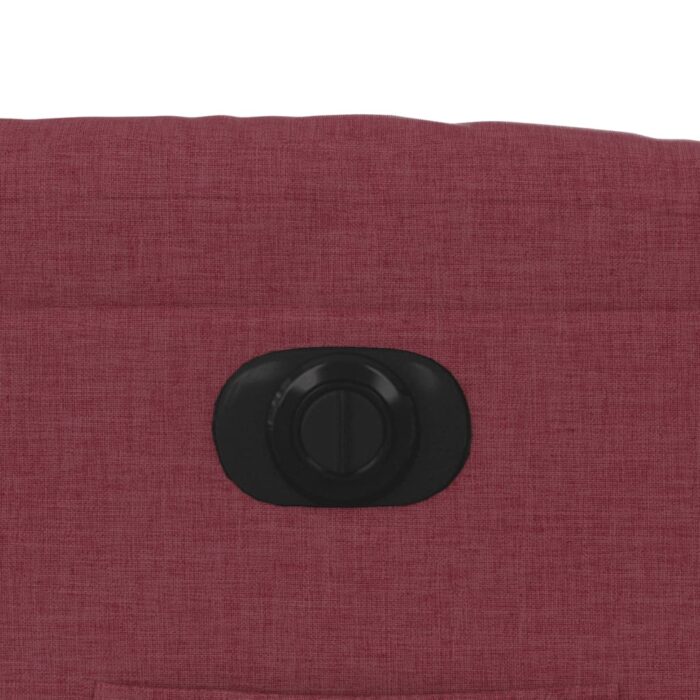 Fauteuil inclinable électrique Rouge bordeaux Tissu – Image 9