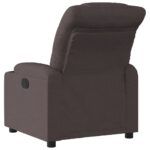 Fauteuil inclinable électrique Marron foncé Tissu – Image 2
