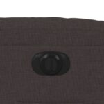 Fauteuil inclinable électrique Marron foncé Tissu – Image 9