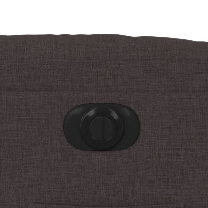 Fauteuil inclinable électrique Marron foncé Tissu – Image 9