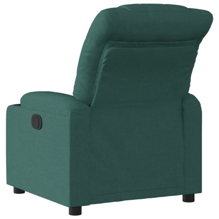 Fauteuil inclinable électrique Vert foncé Tissu – Image 2
