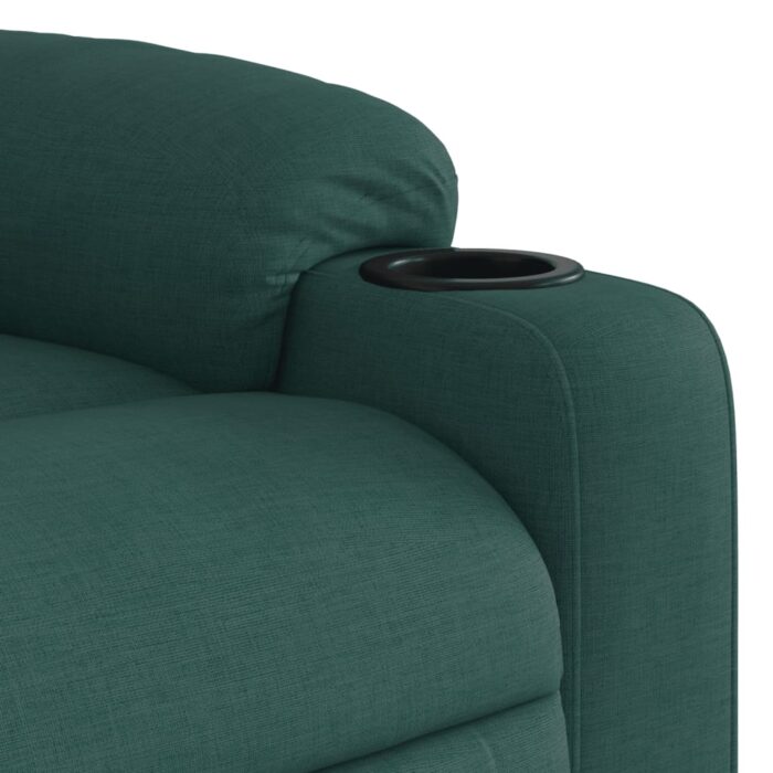 Fauteuil inclinable électrique Vert foncé Tissu – Image 8