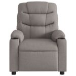 Fauteuil inclinable électrique Taupe Tissu – Image 6
