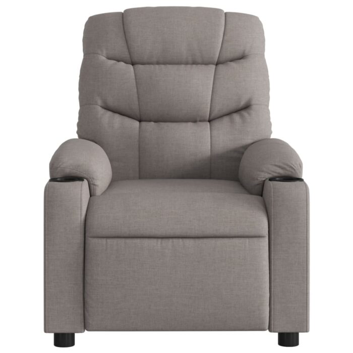 Fauteuil inclinable électrique Taupe Tissu – Image 6
