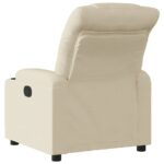 Fauteuil inclinable électrique Crème Tissu – Image 2