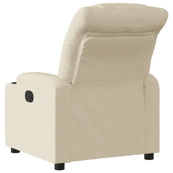 Fauteuil inclinable électrique Crème Tissu – Image 2