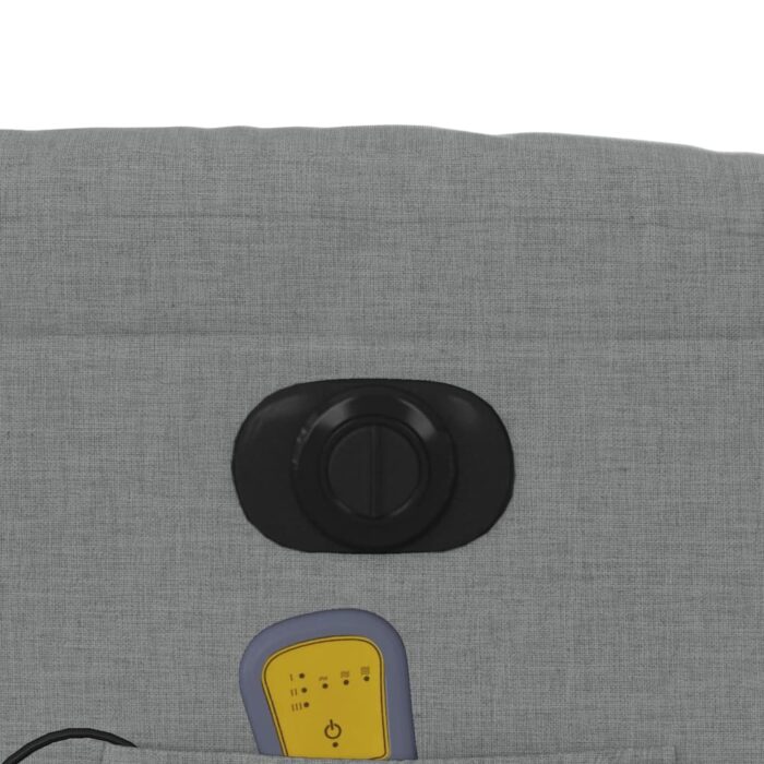 Fauteuil de massage inclinable électrique gris clair tissu – Image 9