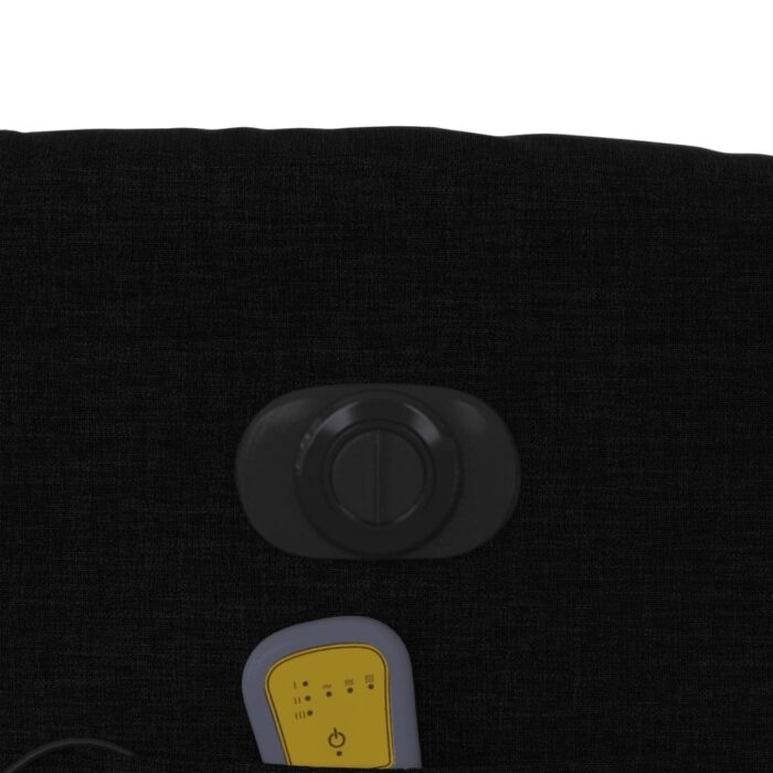 Fauteuil de massage inclinable électrique Noir Tissu – Image 9