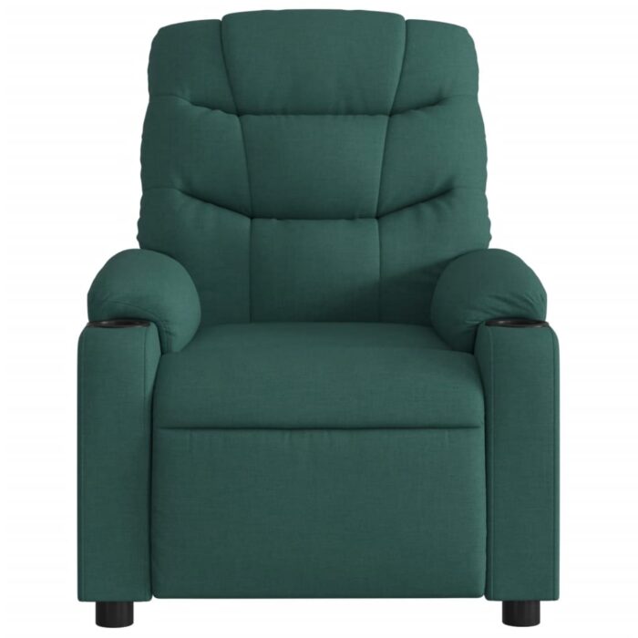 Fauteuil de massage inclinable électrique Vert foncé Tissu – Image 6