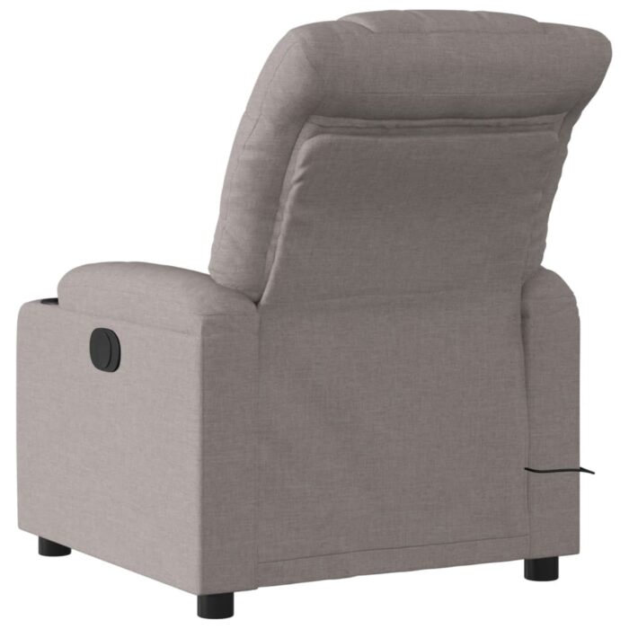 Fauteuil de massage inclinable électrique Taupe Tissu – Image 2