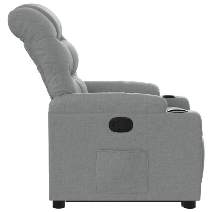 Fauteuil inclinable Gris clair Tissu – Image 7