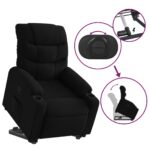 Fauteuil inclinable noir tissu – Image 3