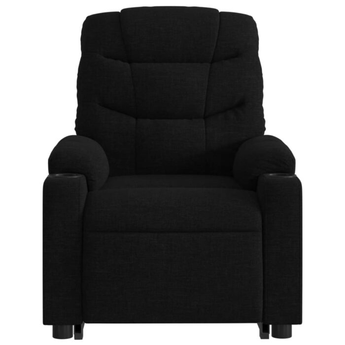 Fauteuil inclinable noir tissu – Image 6