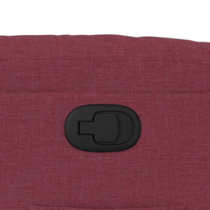 Fauteuil inclinable rouge bordeaux tissu – Image 9