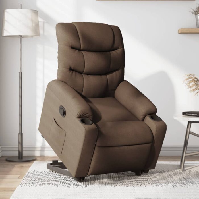 Fauteuil inclinable Marron Tissu – Image 1