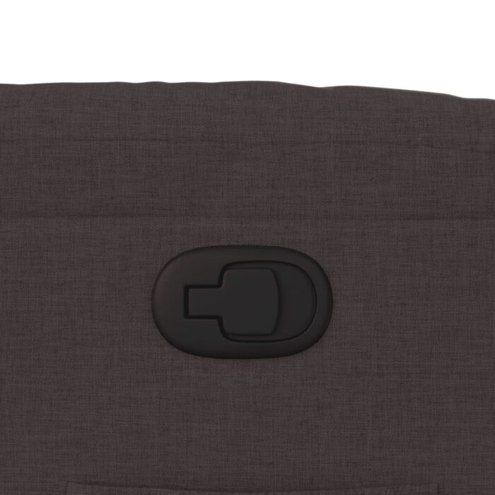 Fauteuil inclinable marron foncé tissu – Image 9