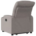 Fauteuil inclinable taupe tissu – Image 2